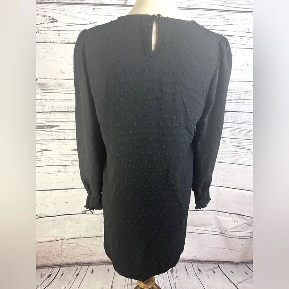 Women’s Black Long Sleeve Midi Dress - Picture 4 of 7
